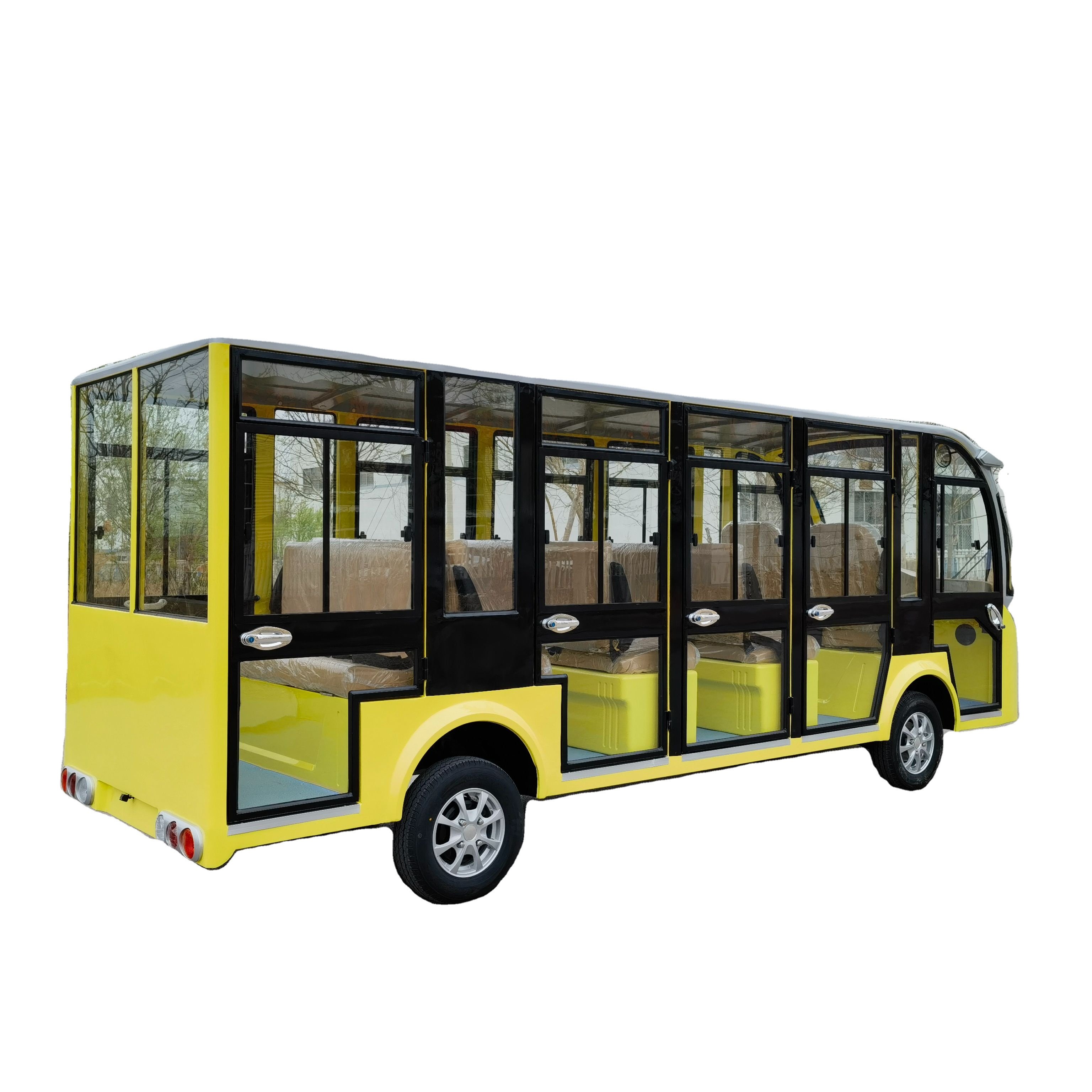 China Hot Sale Universal Electric Tour 11-14 Sets Shuttle Sightseeing Buggy Bus &Car Tourist Vehicle